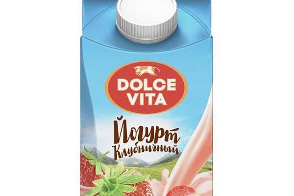  Йогурт Dolce Vita клубника 2,5% 450 г в интернет-магазине продуктов с Преображенского рынка Apeti.ru